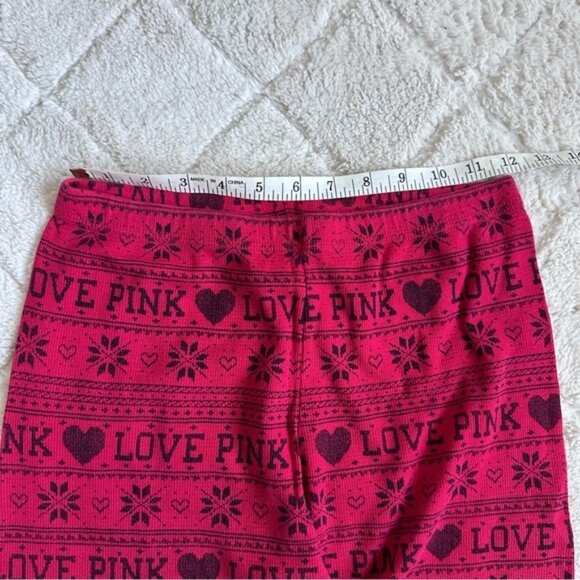 Victoria's Secret Pink | Thermal "Love Pink" Waffle Pajama Bottoms | Size Small - Picture 5 of 8
